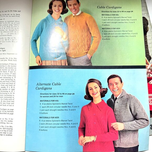 Vintage Spinnerin Knitting Pattern Books Set Vol. 309 & 169 1963/1966 - Picture 14 of 15